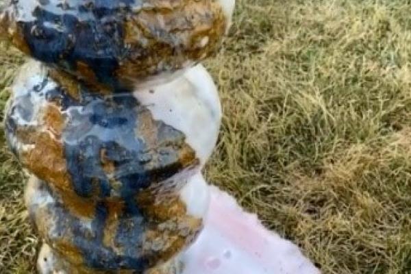 Haiden, OCG alumni, made an explosive volcano out of a vase.