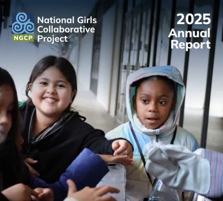 National Girls Collaborative Project 2025 Annual Report - Photo of two smiling girls