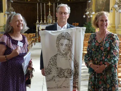 Annie Jourdain, Mayor Jacques Lamblain, Author Robin Stevens Payes